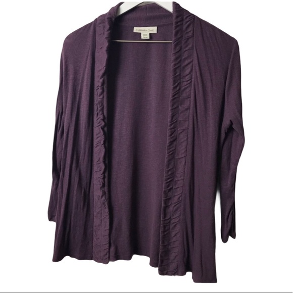 Coldwater Creek Plum Purple Open Cardigan Women Sz XS - Picture 1 of 6
